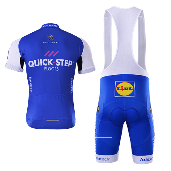 Abbigliamento Quick Step 2017 Manica Corta e Pantaloncino Con Bretelle blu - Clicca l'immagine per chiudere